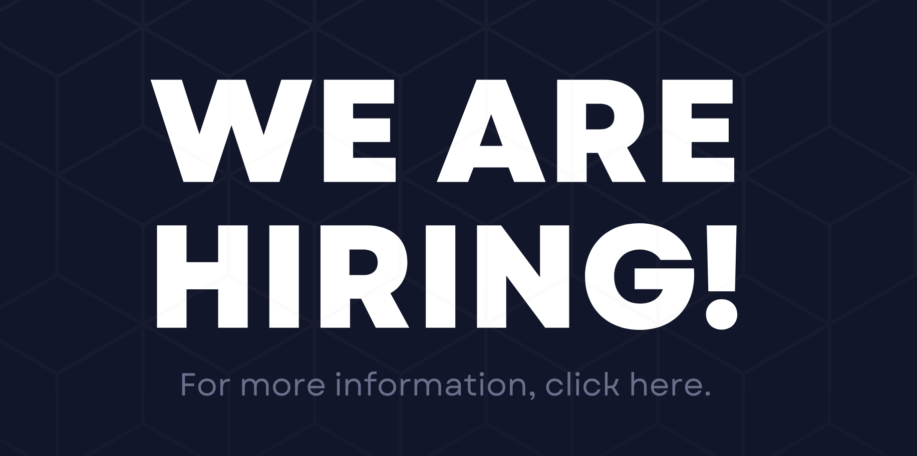 We're Hiring!